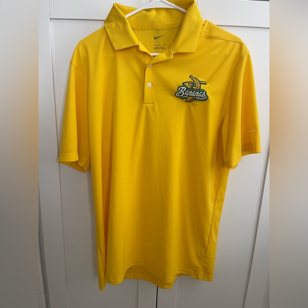 Savannah bananas Nike Bright Yellow Polo Shirt authentic collared